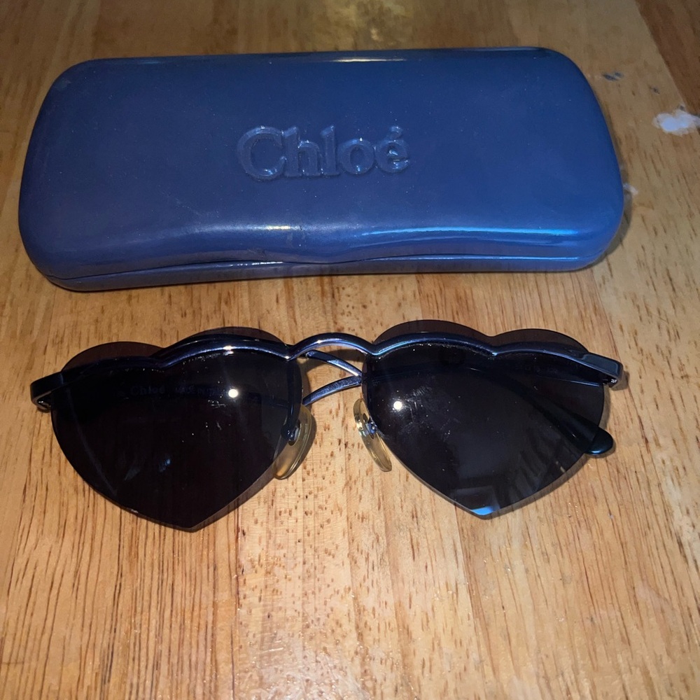 Chloé Heart-Shaped Sunglasses with Case